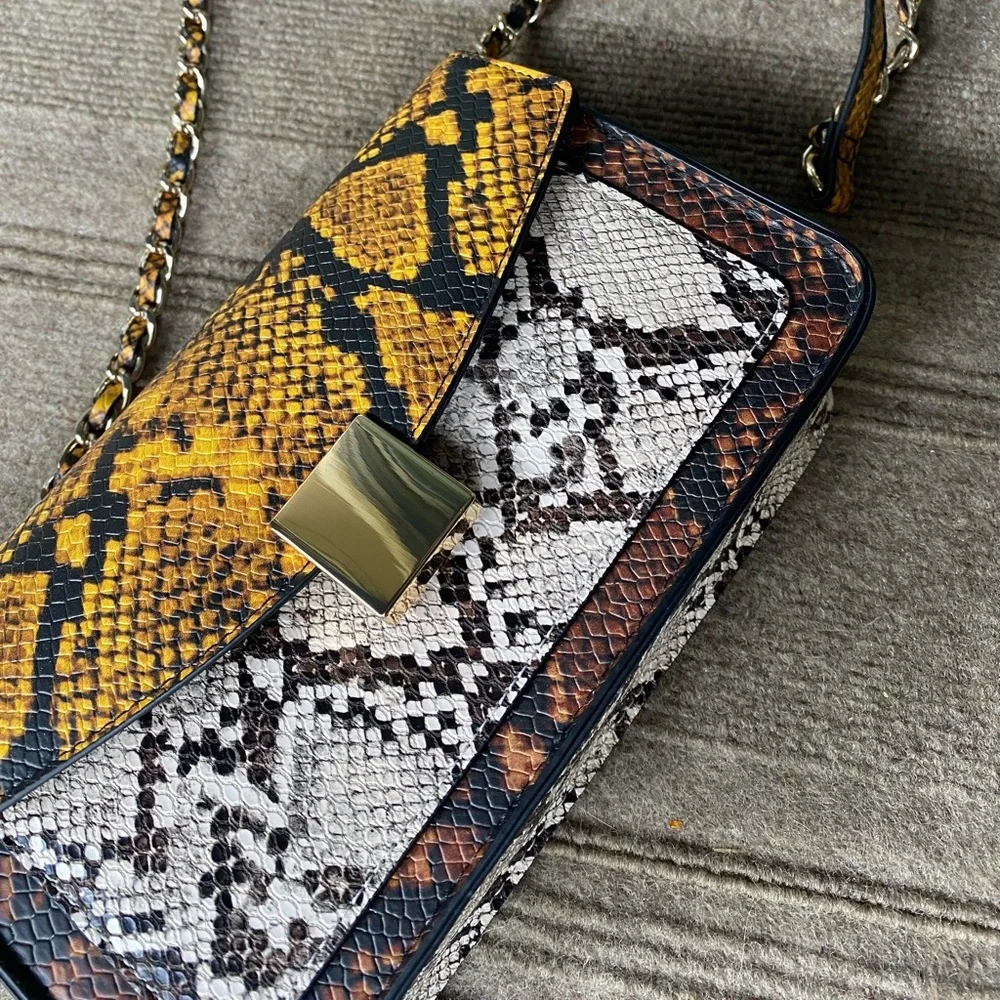 Aldo Anniesa snake print chained bag multicolored - Picture 1 of 4